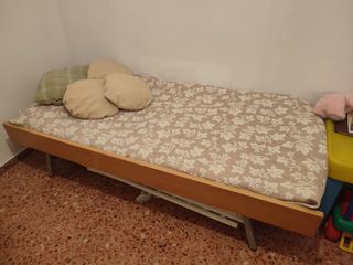 Sofa cama nido beige - madera