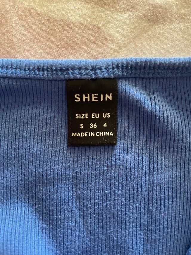 Top Shein azul - Tirantes