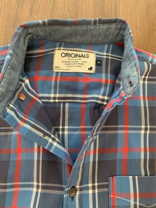 Camicia Uomo Blu e Rossa a Quadri Jack & Jones