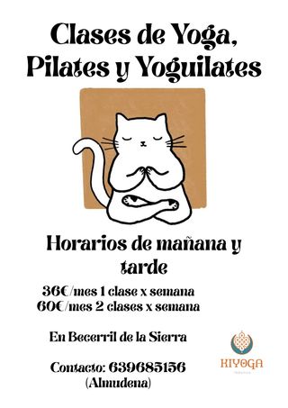 Clases de yoga, pilates y yoguilates 