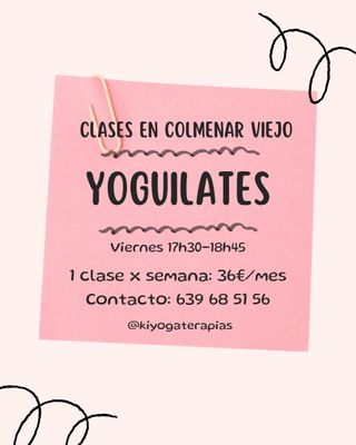 Clases de yoga, pilates y yoguilates 