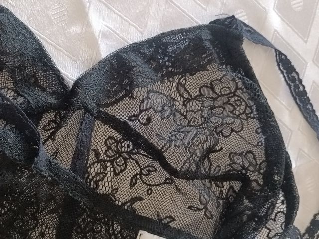 Top negro encaje - Camiseta lencera