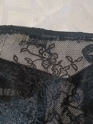 Top negro encaje - Camiseta lencera
