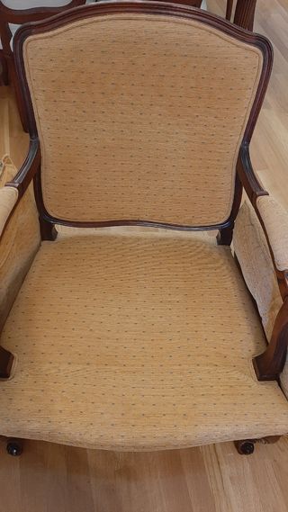Sillones clásicos - beige y marrón