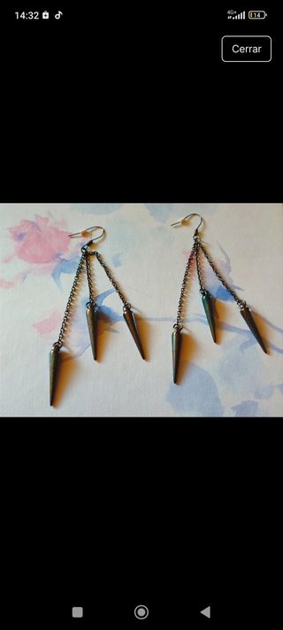 Pendientes largos color cobre - Rock/Punk