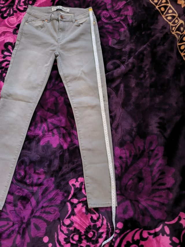 Pantalones vaqueros grises - Talla 38 Demin Co