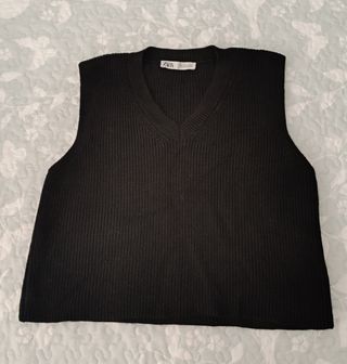 chaleco negro Zara mujer