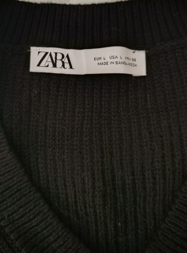 Chaleco punto sin mangas Zara