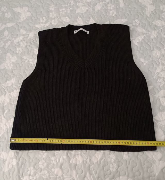 Chaleco punto sin mangas Zara