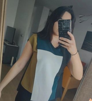 Camiseta Zara bicolor