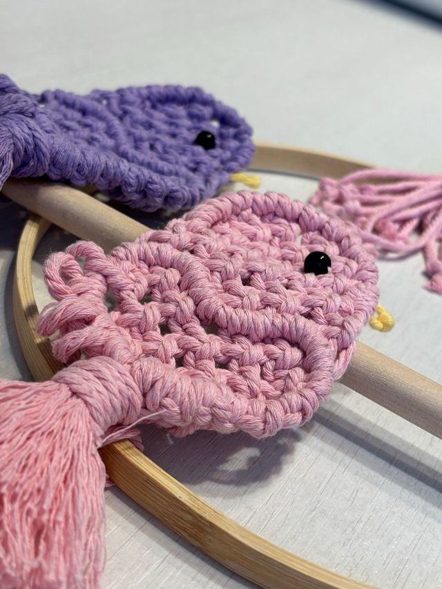 Pajaritos de macramé