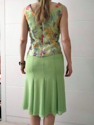 Conjunto falda y blusa - Verde