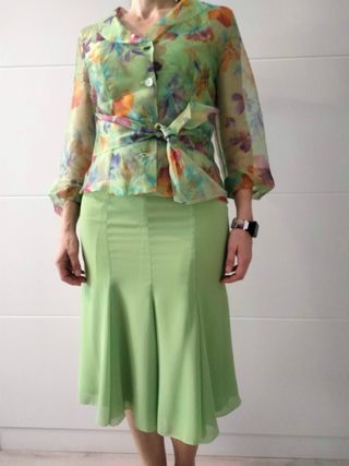 Conjunto falda y blusa - Verde