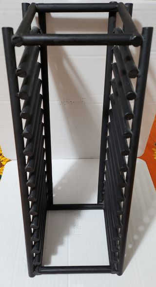 Porta CD vintage nero in legno