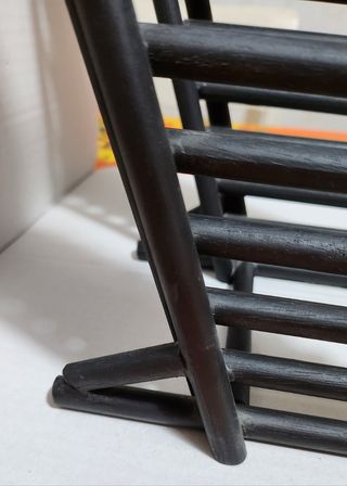 Porta CD vintage nero in legno