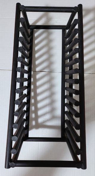 Porta CD vintage nero in legno