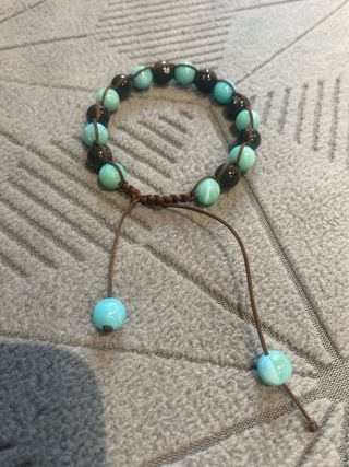 Pulsera turquesa y negra