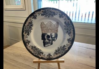 Plato porcelana inglesa - Calavera