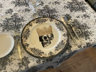 Plato porcelana inglesa - Calavera