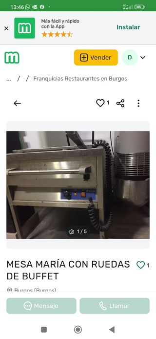Mesa María buffet  y amasadora industria de 20l
