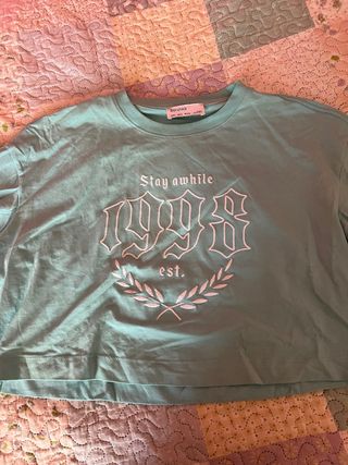 Camiseta Bershka azul