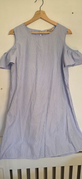 Vestido rayas azul blanco