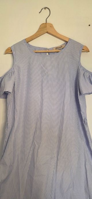 Vestido rayas azul blanco