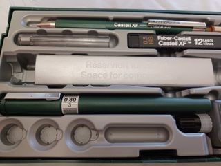 Juego de estilógrafos técnicos TG1-S. Años 70.