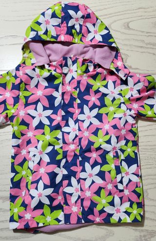 Impermeabile fiori bimba