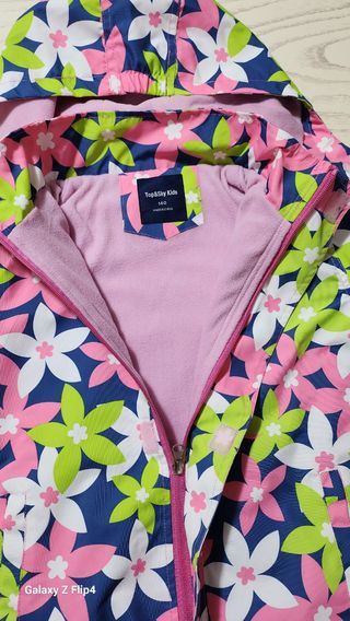 Impermeabile fiori bimba