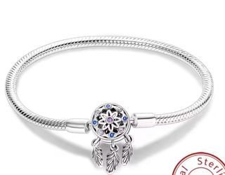 Pulsera plata atrapasueños tipo Pandora