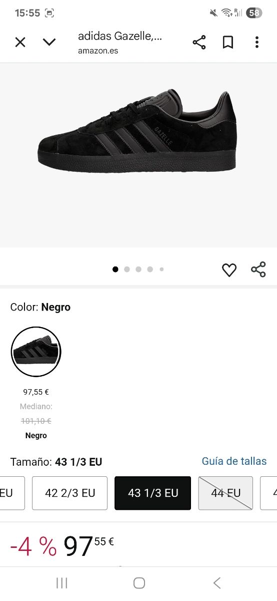 Zapatillas  adidas Gazelle talla 43