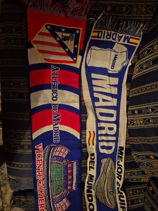 Sciarpe Atlético e Real Madrid