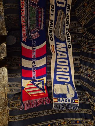 Sciarpe Atlético e Real Madrid