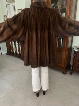 Cappotto pelliccia marrone