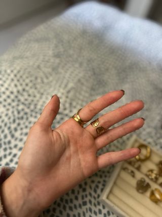 anillos de acero dorados pack