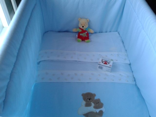 Cuna bebé - minicuna azul