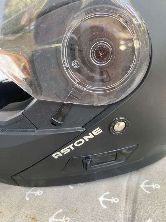 Casco moto Astone negro mate