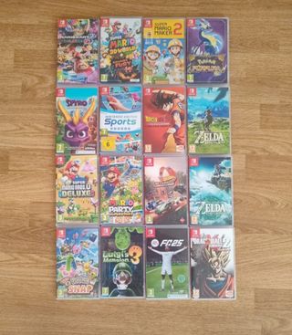 Nintendo Switch + 4 mandos + 17 juegos + dock 