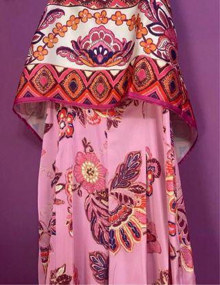 Mono largo estampado rosa