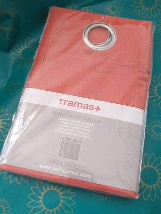 Cortina Tramas+ teja 140x260cm