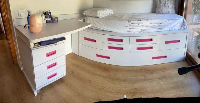 Cama nido 90cm + escritorio