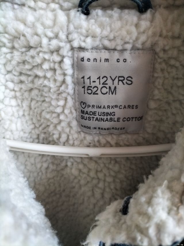 Cazadora vaquera borreguillo niño 10-12 años