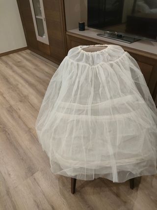 Cancán fallera adulto blanco
