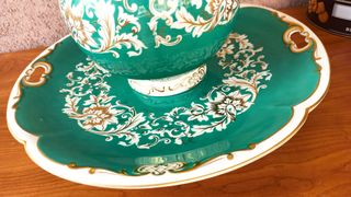 Vaso Tettau verde e oro