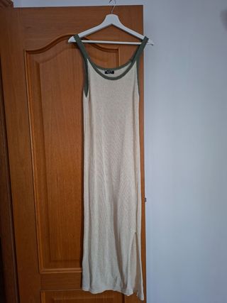 Vestido largo beige - talla M