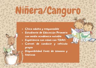 Servicio de niñera (fines de semana y festivos)