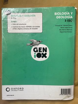 Biología y Geología 3º ESO. Oxford GENIOX