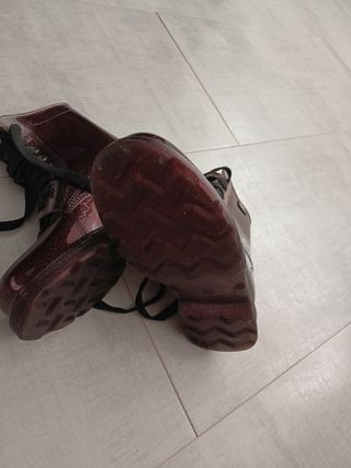 Botas lluvia glitter rojas - 39