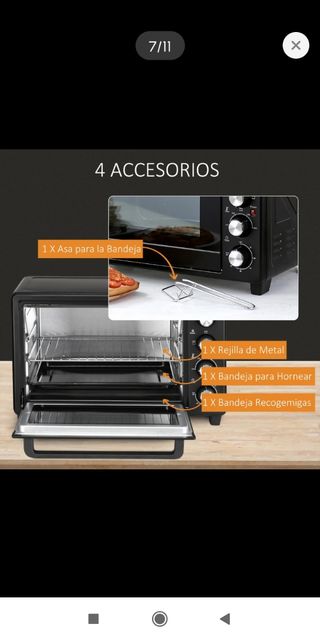 Horno eléctrico 32L sobremesa negro